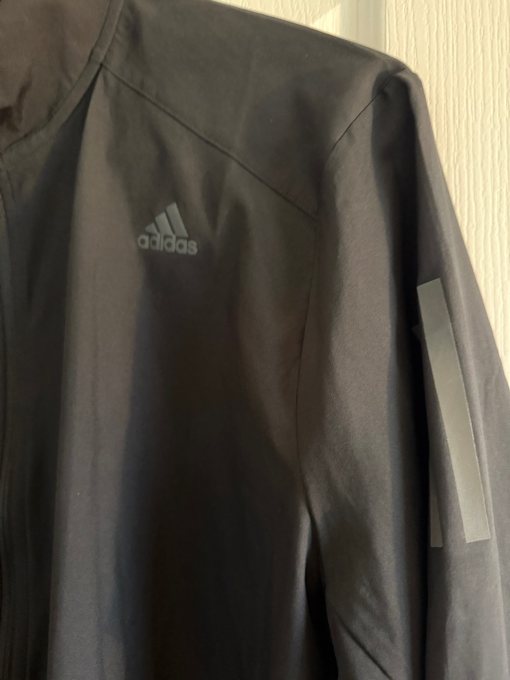 adidas Black Lightweight Windbreaker Running Jacket - Picture 2 of 9